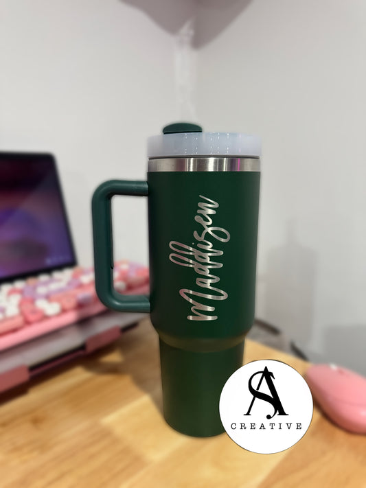 Custom 40oz tumbler with handle