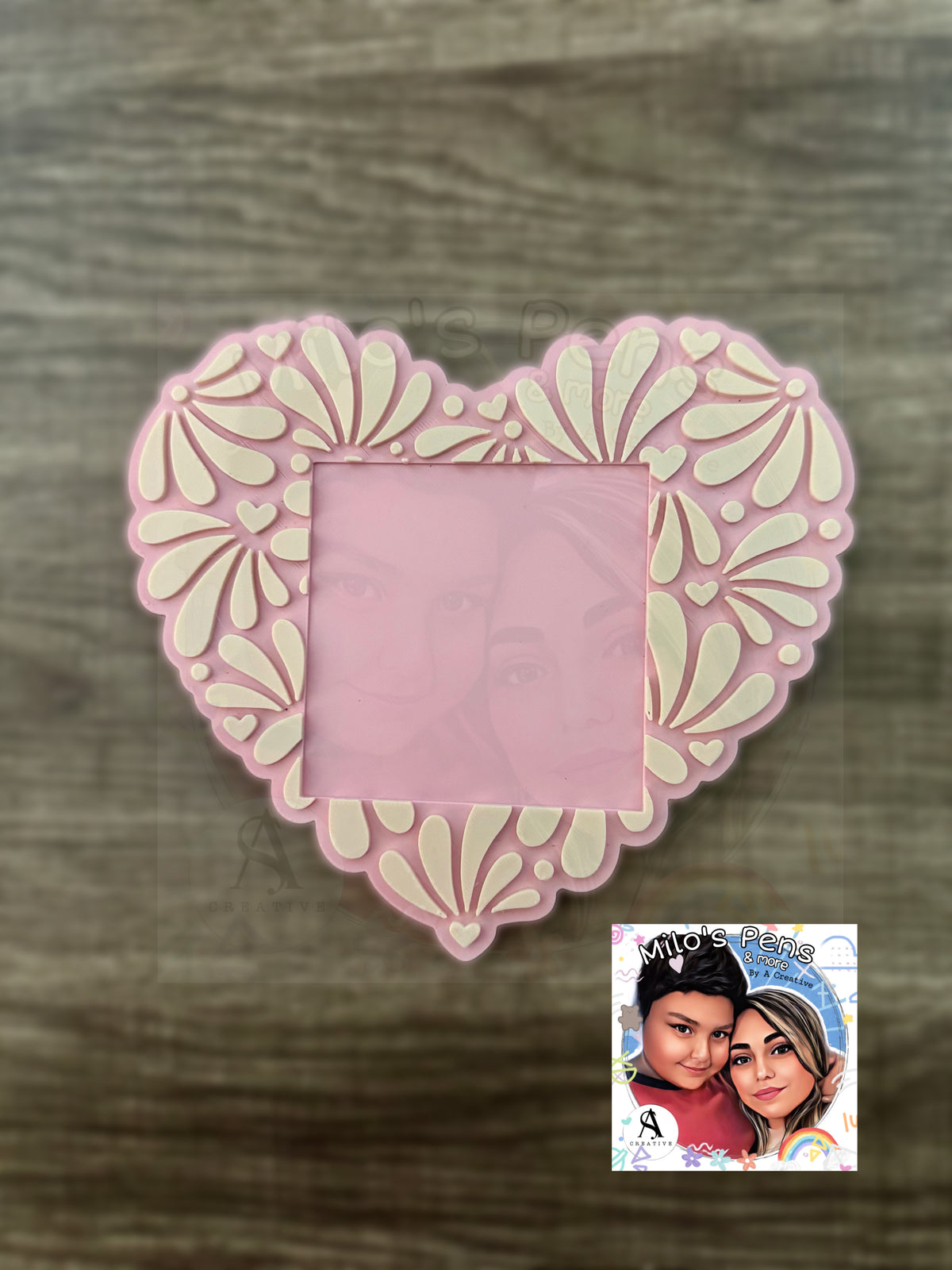 Talavera heart sticky note holder